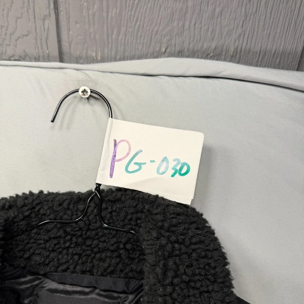 G Star Raw Jacket Mens Small Black Bomber Canvas Sherpa Collar Pockets Full Zip - Picture 11 of 13